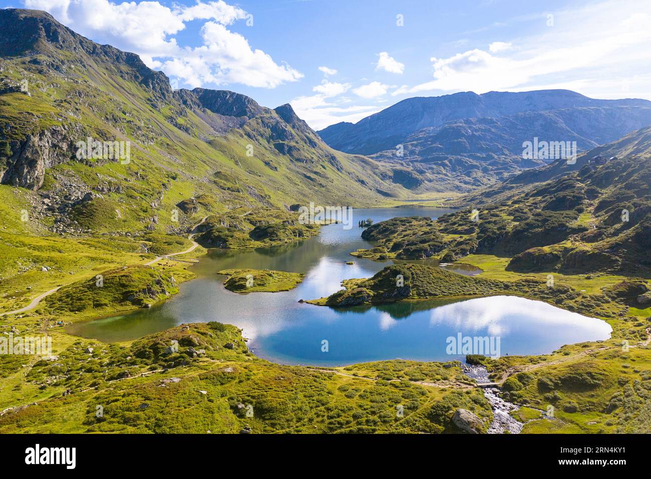 Spectaculaires lacs Giglachsee et les montagnes qui les entourent, lacs alpins près de Schladming dans les montagnes Schladminger Tauern, Styrie, Autriche Banque D'Images