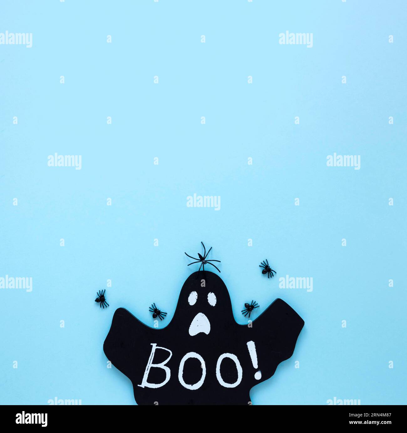 Vue de dessus d'halloween créepy avec espace de copie Banque D'Images