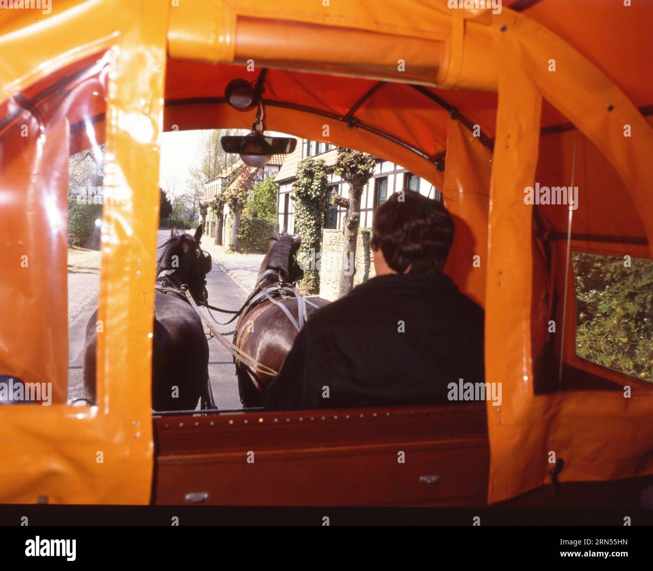 DEU, Allemagne : les diapositives historiques des temps 80-90s, Mettingen. Voyage en wagon couvert sur 21.4.91 MR oui Banque D'Images