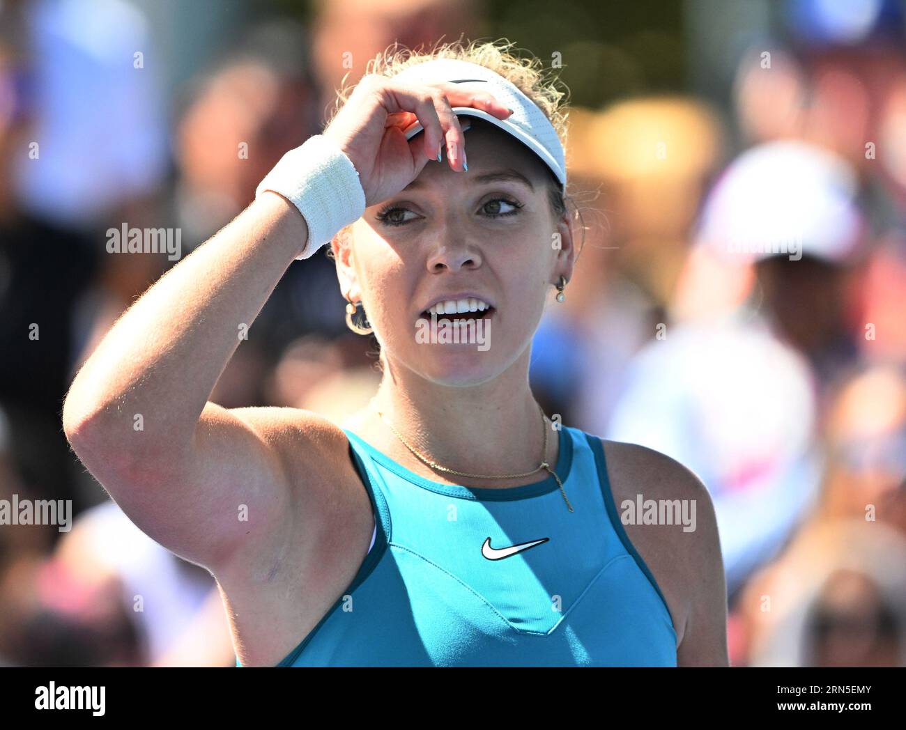 New York, États-Unis. 31 août 2023. US Open Flushing Meadows 31//08/2023 jour 4 Katie Boulter (GBR) remporte le deuxième tour de match crédit : Roger Parker/Alamy Live News Banque D'Images