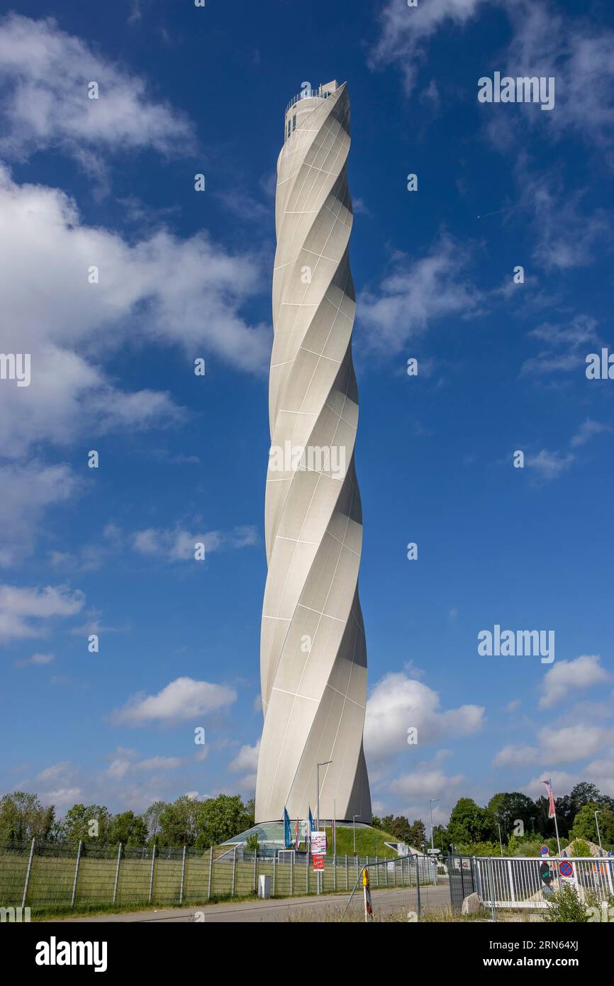 ThyssenKrupp TK Elevator Test Tower 242m Construit 2017, Rottweil, Neckartal, Baden-Wuerttemberg, Allemagne Banque D'Images