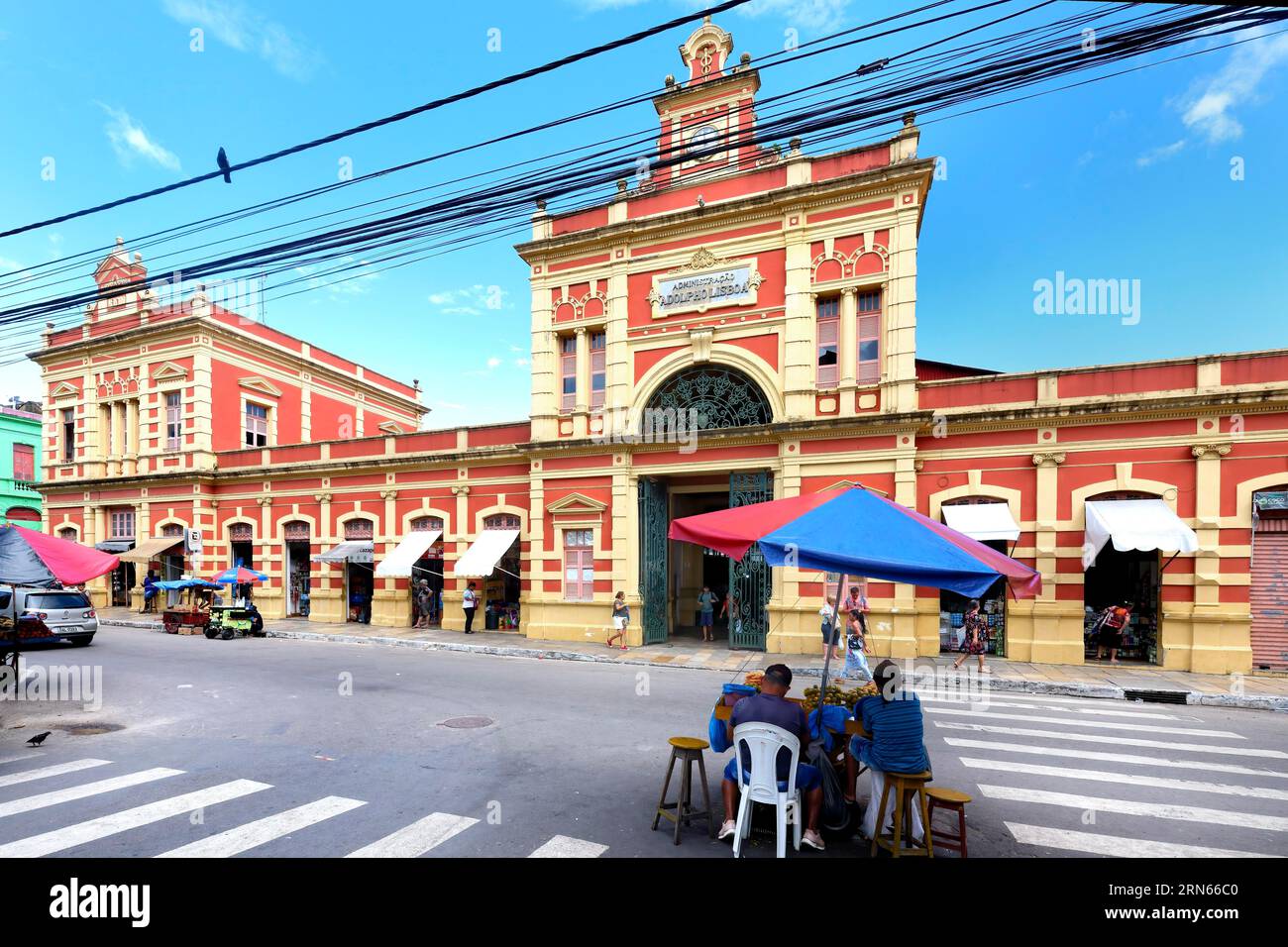 Adolpho Lisboa market hall, Manaus, Amazonie State, Brésil Banque D'Images