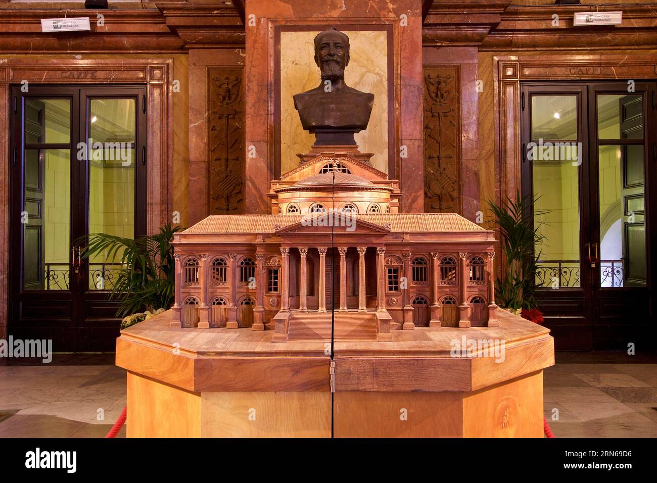 Intérieur, maquette de l'Opéra, Teatro Massimo, Opéra, Piazza Giuseppe Verdi, Palerme, capitale, Sicile, Italie Banque D'Images