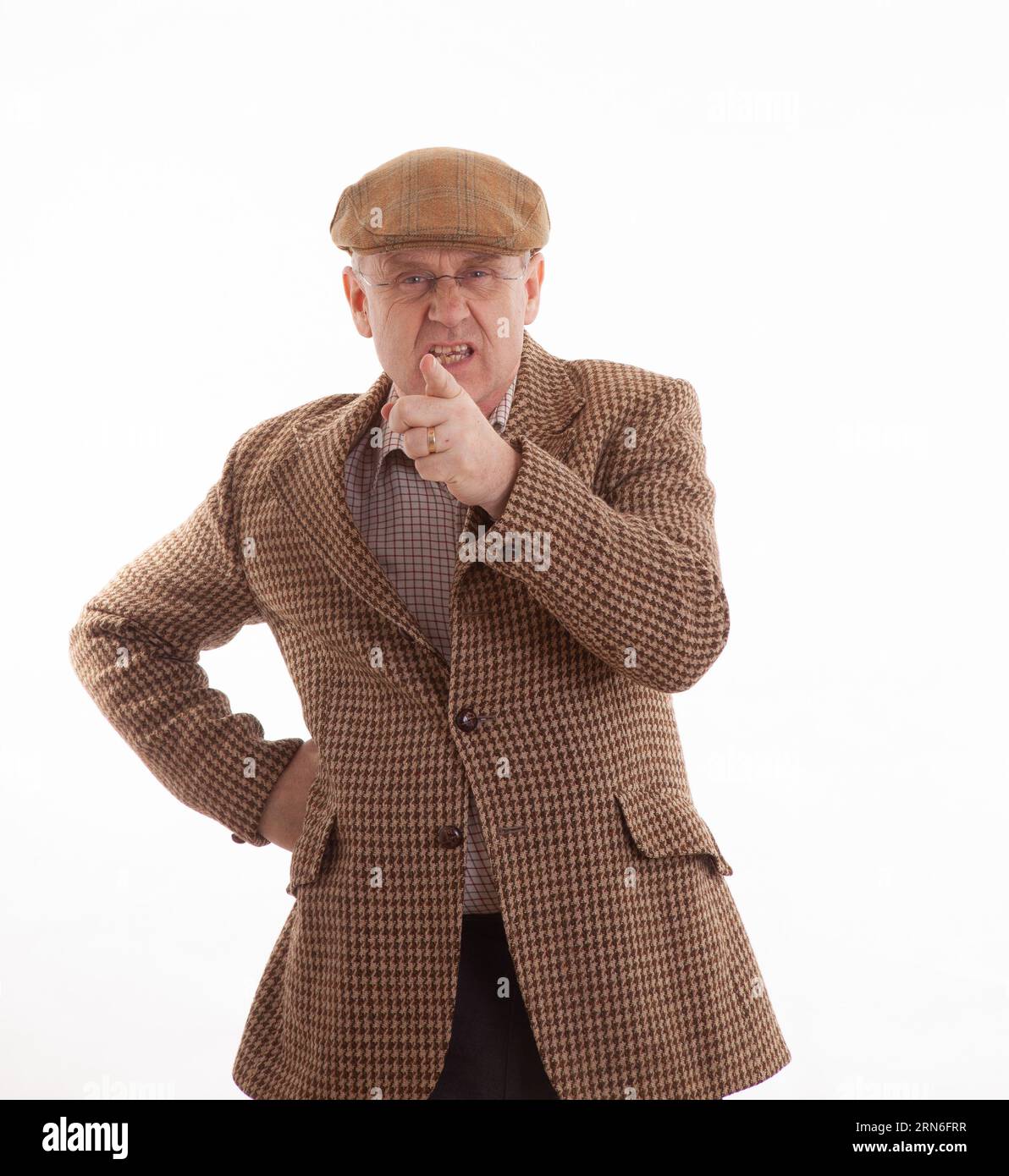 Un Anglais mature en tweeds classiques Banque D'Images