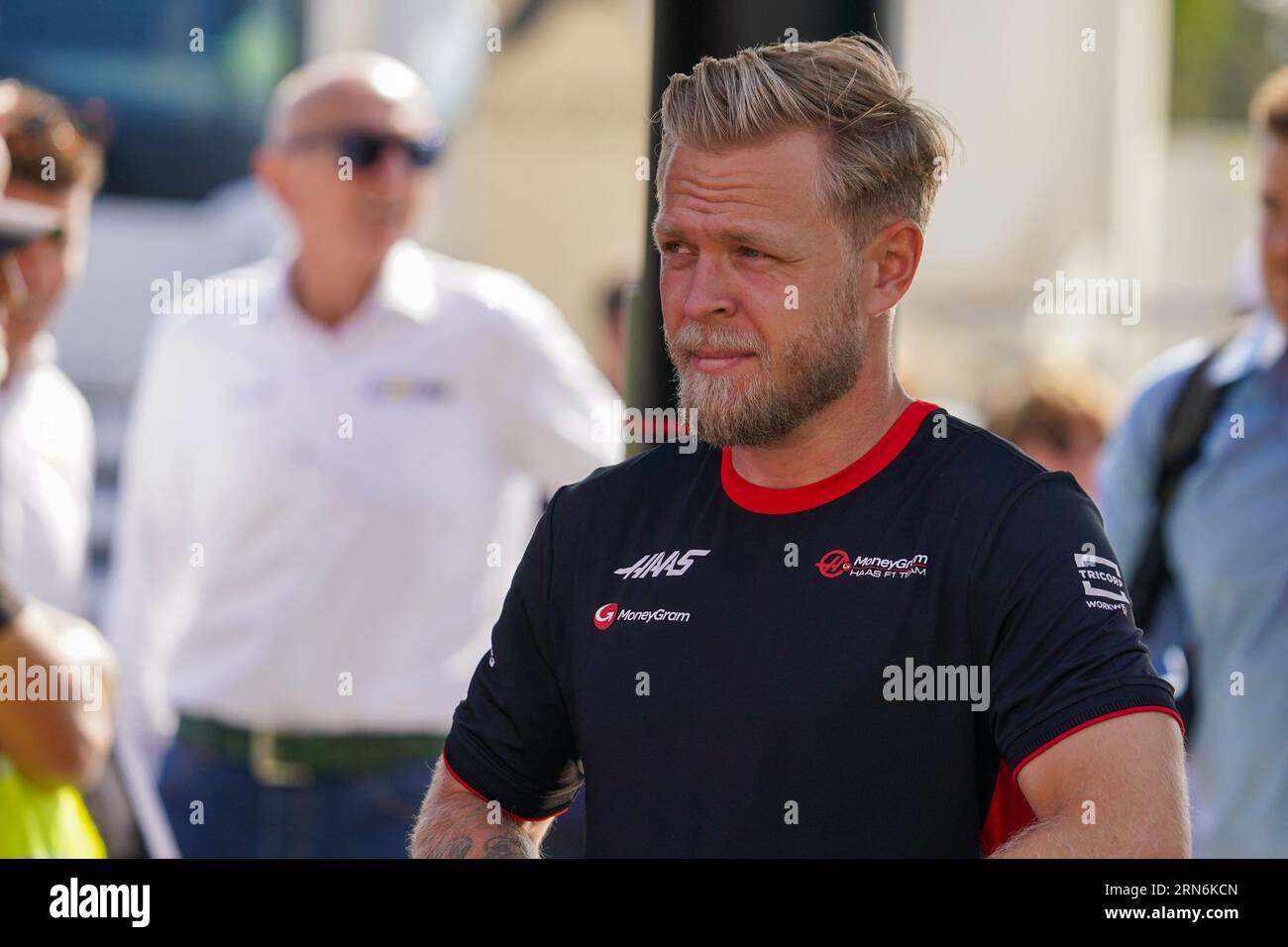 Monza, Italie. 31 août 2023. Kevin Magnussen de Danimark au volant de (20) MoneyGram Haas F1 Team VF-23 Ferrari, lors de la Formule 1 Pirelli Gp d'Italia. Crédit : Alessio Morgese/Alessio Morgese / E-mage / Alamy Live news Banque D'Images