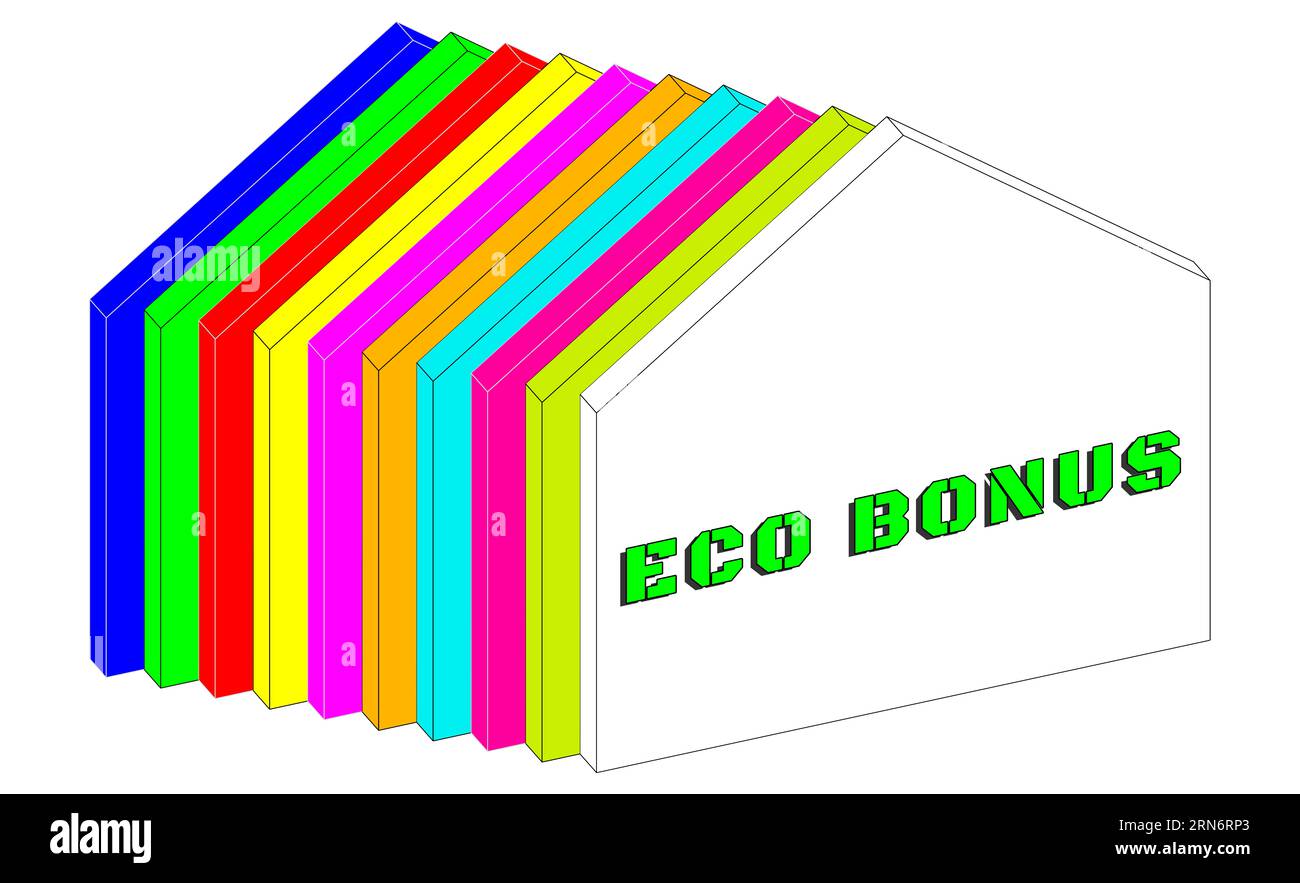 Maison, bâtiment, symbole géométrique, silhouettes de bâtiments, schéma instantané. Logo essentiel pour représenter l'idée de maison en synthèse. bonus eco Banque D'Images