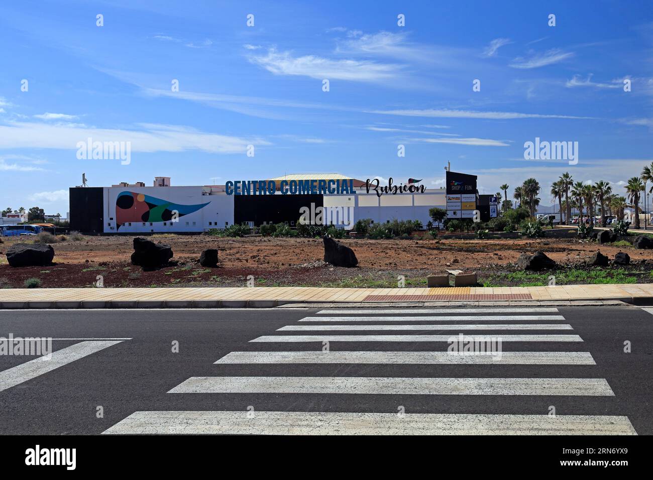 Centro commercial Rubicon - Centre commercial Rubicon Marina - Shap and Fun, Lanzarote, îles Canaries. Banque D'Images