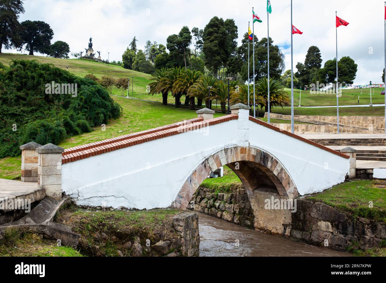 Le célèbre pont historique de Boyaca en Colombie. La bataille pour l'indépendance de la Colombie de Boyaca a eu lieu ici le 7 août 1819. Banque D'Images