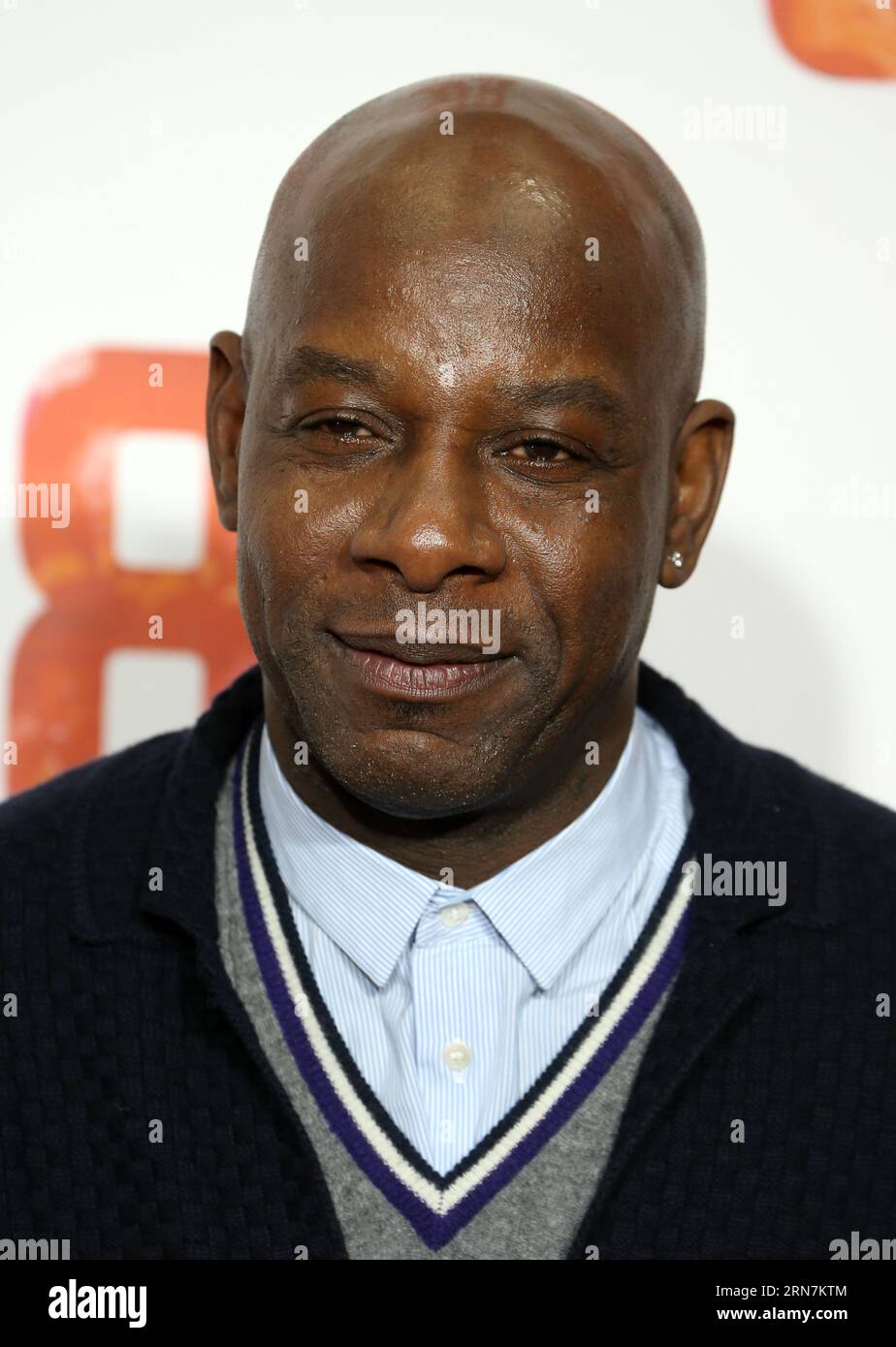 Michael Thomas assiste à la première mondiale de '89' à l'Odeon Holloway à Londres. Banque D'Images