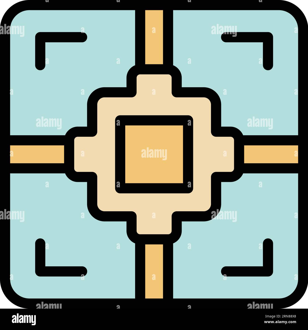 Vecteur de contour d'icône de cible d'entreprise. Habileté de courage. Carrière self color plat Illustration de Vecteur