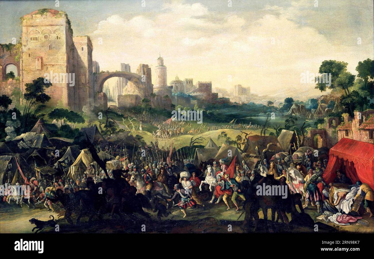 Siège de Bethulia vers 1615 par Jacob van Swanenburgh Banque D'Images