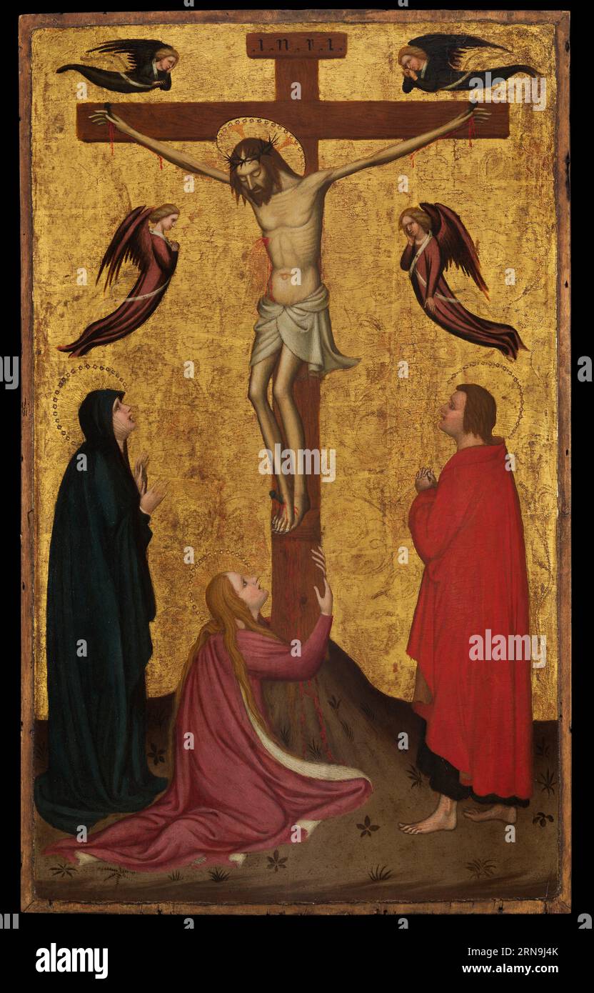 La Crucifixion circa 1400 par Stefano da Verona Banque D'Images