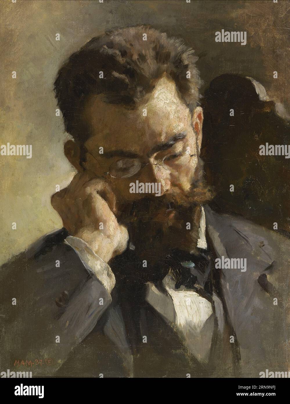 El Pintor Francisco Pradilla 1874 par Alejandro Ferrant y Fischermans Banque D'Images