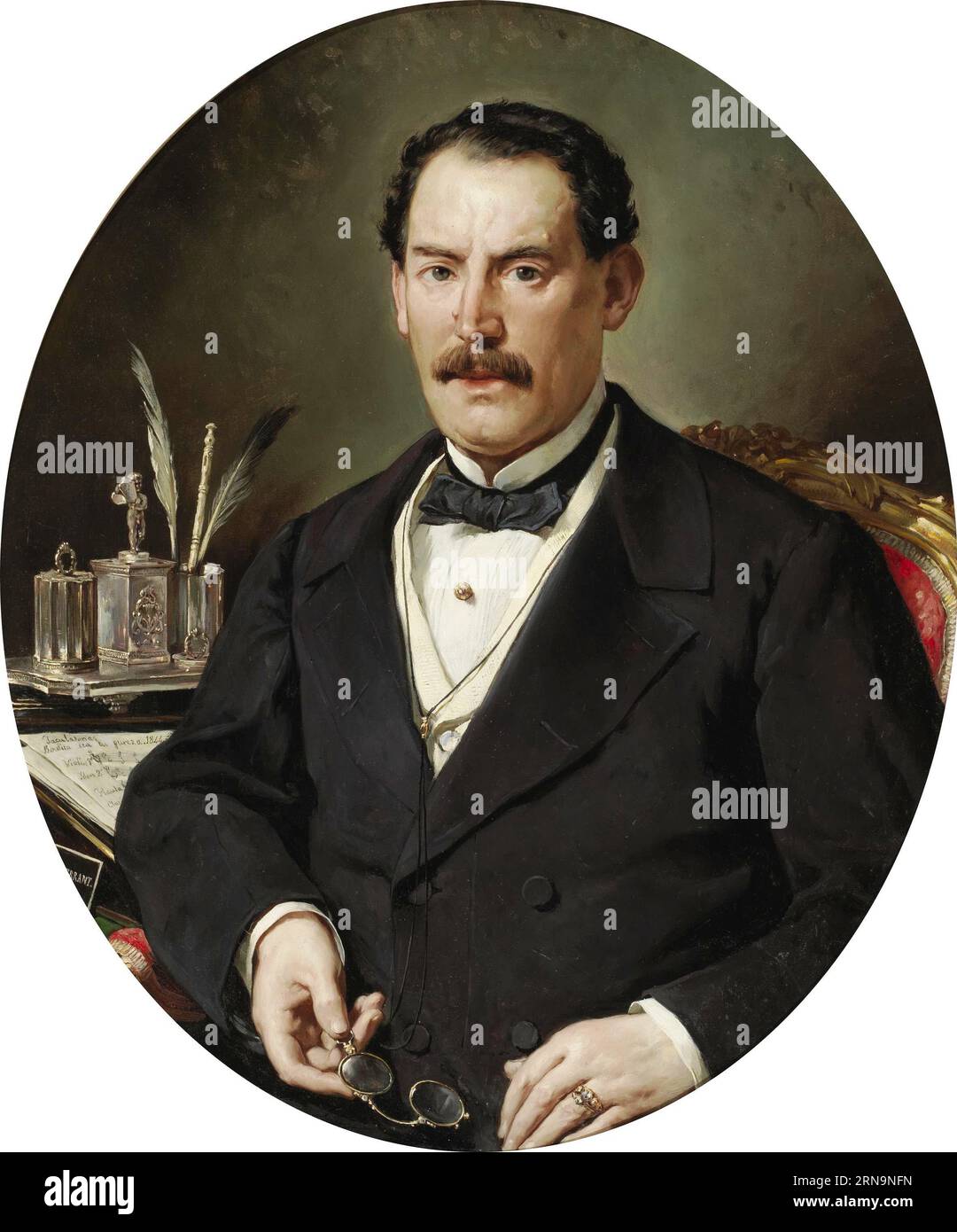 Portrait d'un gentleman 1844 par Alejandro Ferrant y Fischermans Banque D'Images