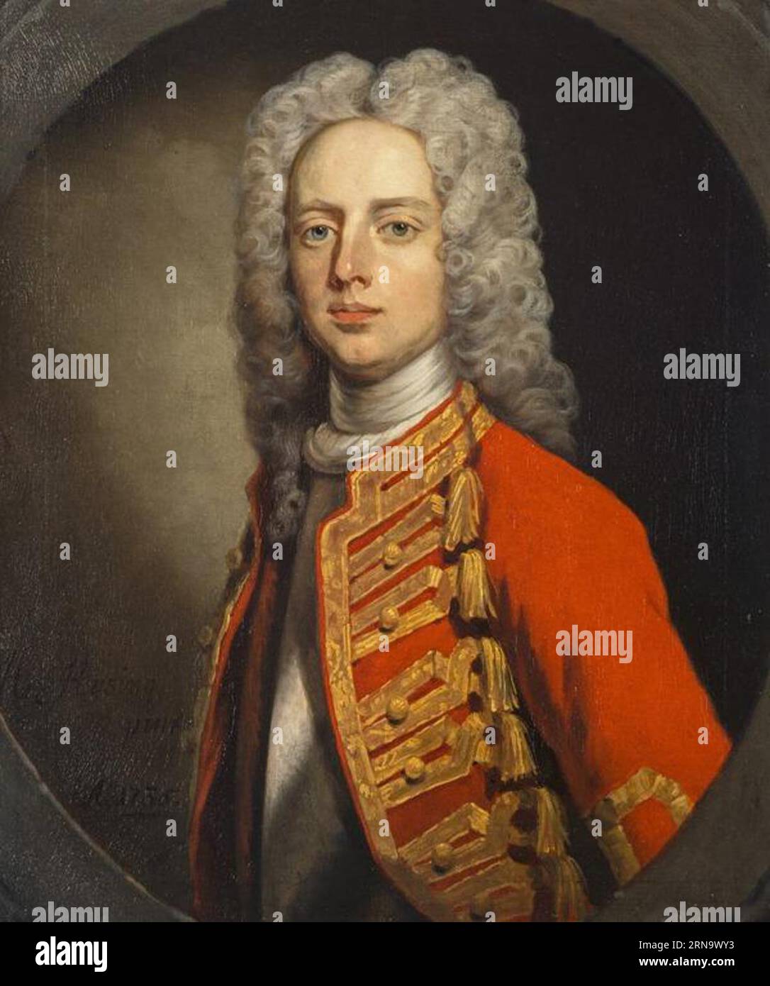 Portrait d'un homme, appelé Sir Peter Halkett, 2e Bart de Pitfirrane (mort en 1755) 1735 par Hans Hysing Banque D'Images
