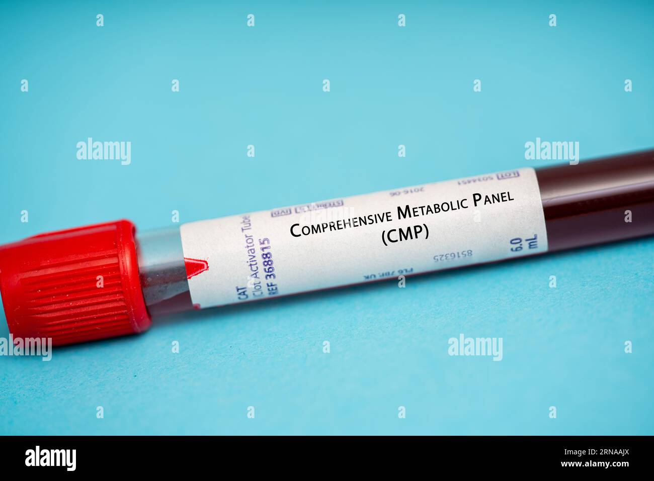 Comprehensive Metabolic Panel (CMP) ce test mesure les mêmes électrolytes et produits chimiques que la BMP, mais comprend également le test de la fonction hépatique et le test Banque D'Images