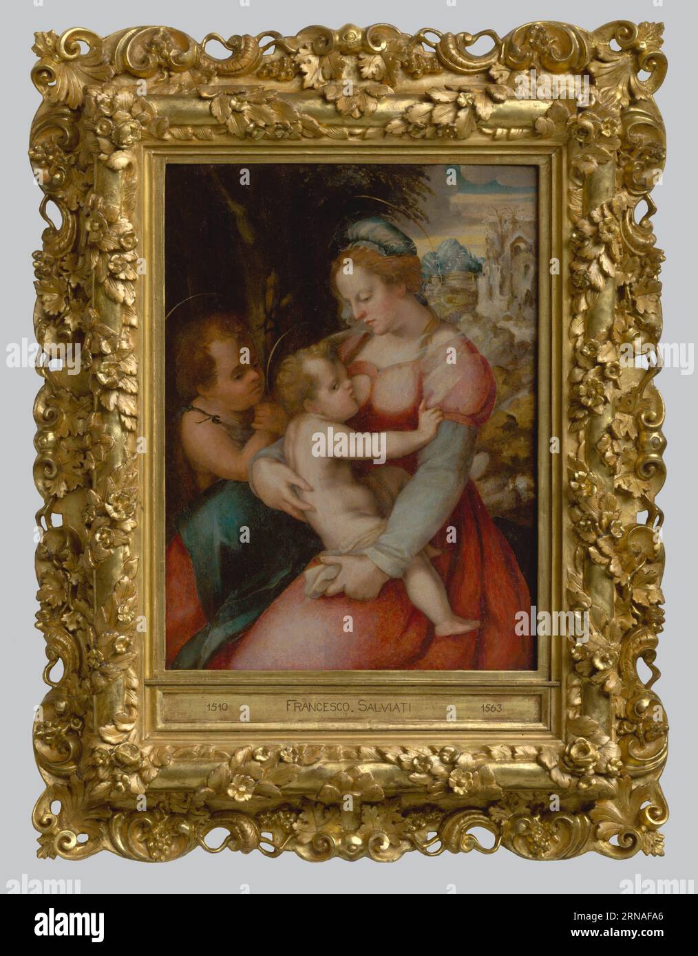 Madonna avec enfant et Saint Jean Baptiste 1560 par Pier Francesco Foschi Banque D'Images