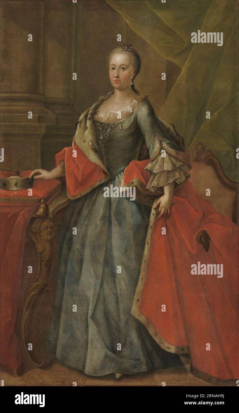 Marie Anne de Sulzbach (1722-1790) entre 1765 et 1770 environ par Michael Hartwagner Banque D'Images