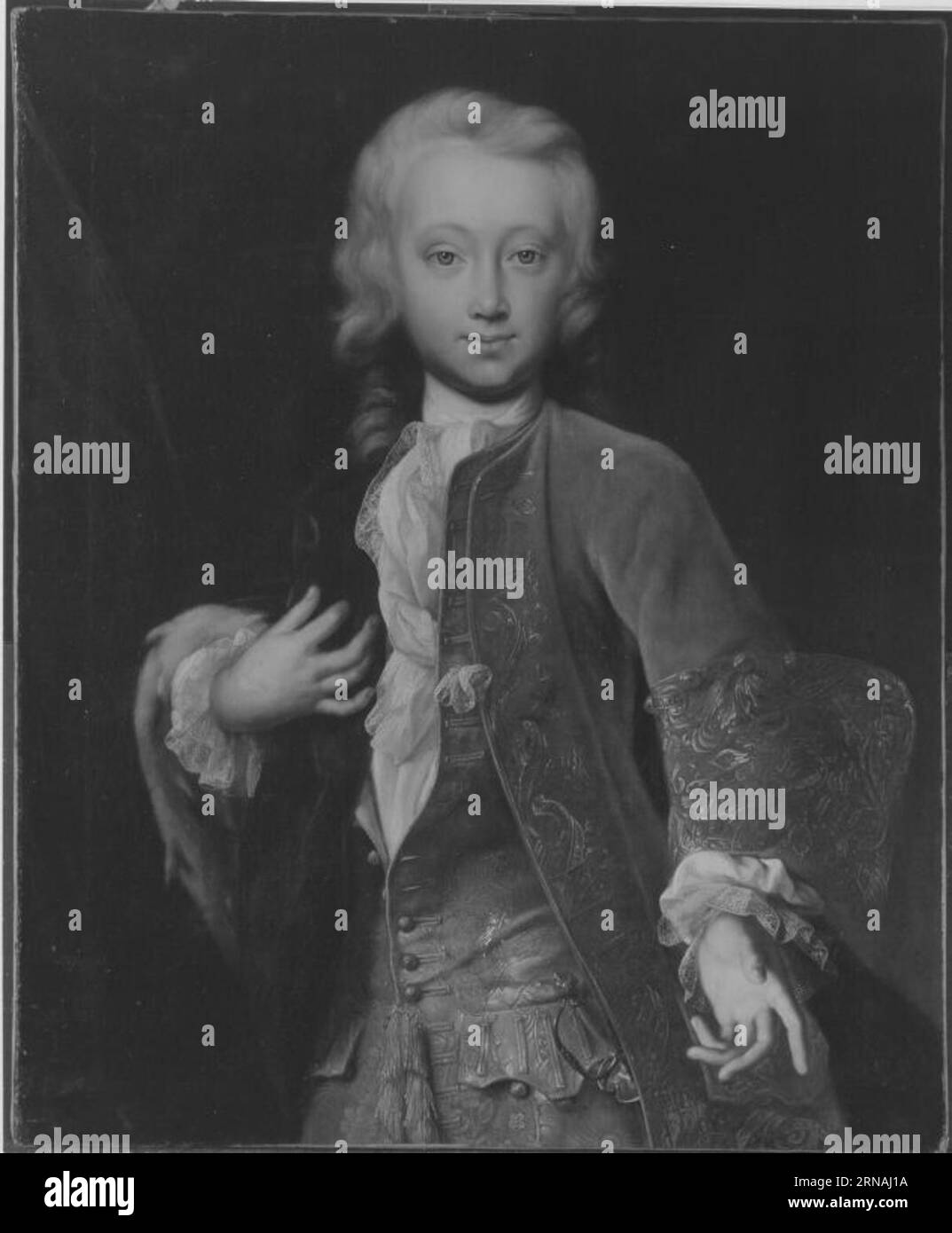 Bildnis des Markgrafen Karl Wilhelm Friedrich von Brandenburg-Ansbach (1712-1757) als Erbprinz im Alter von 13 Jahren 1725 de Johann Christian Sperling Banque D'Images