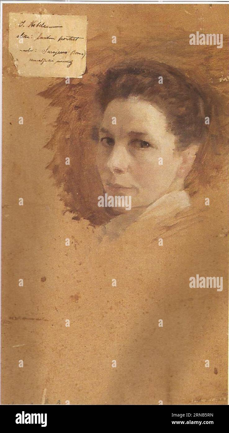 Autoportrait 1894 et 1895 par Ivana Kobilca Banque D'Images