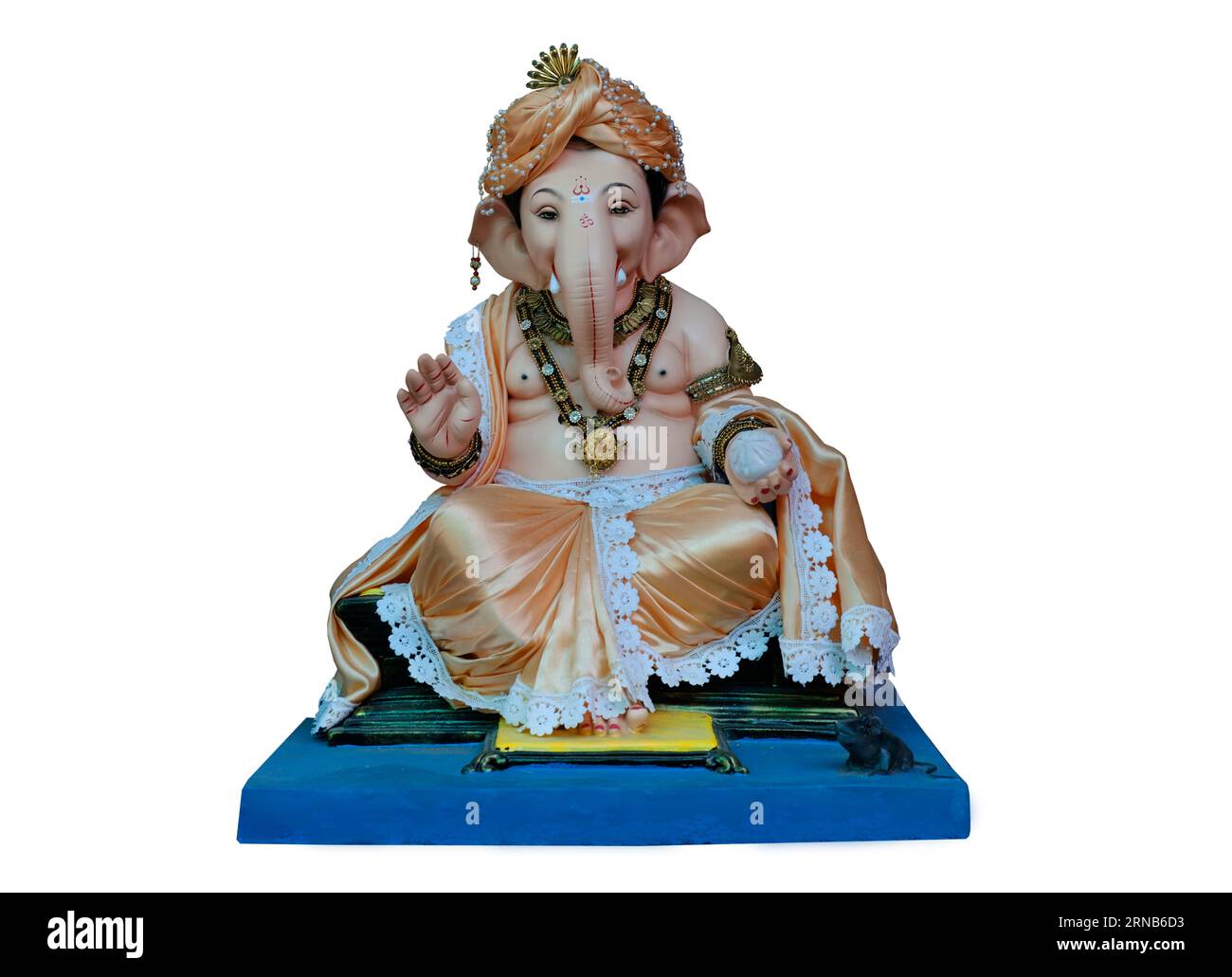 Seigneur Ganpati, Ganesha sur fond blanc, Ganpati, heureux Ganesh Chaturthi Banque D'Images