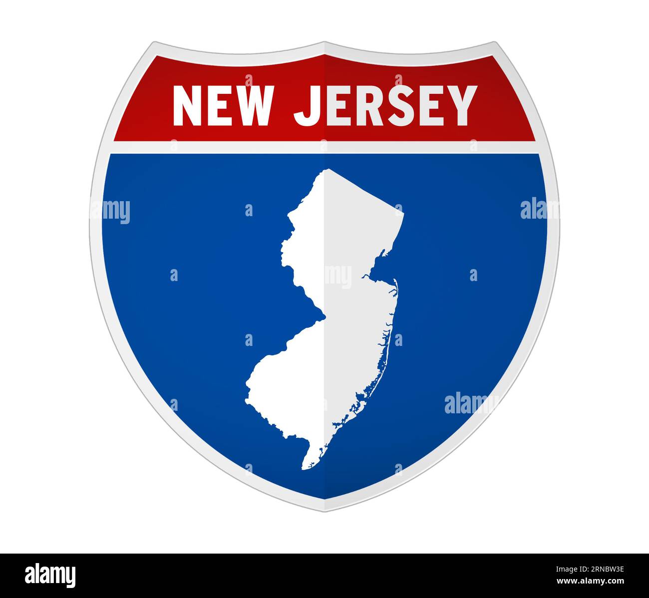 New Jersey - panneau Interstate Banque D'Images
