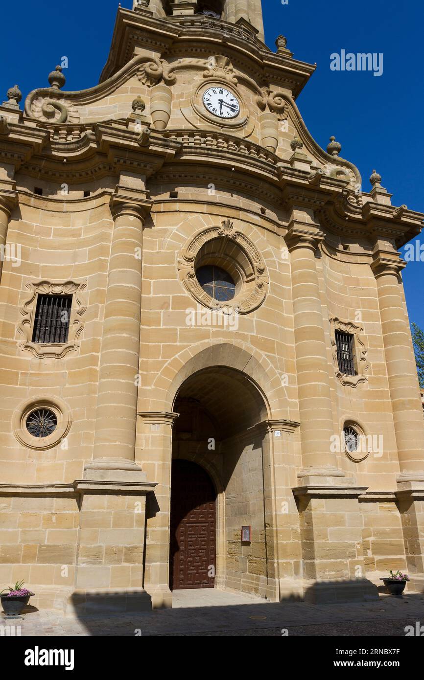 Église San Miguel, Curcurrita de Rio Tiron, la Rioja, Espagne Banque D'Images