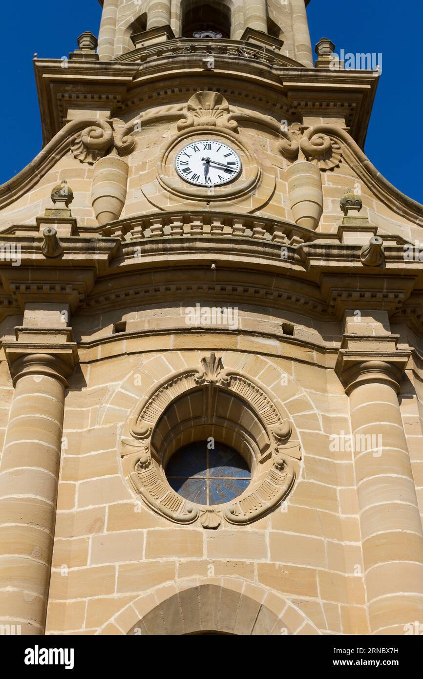 Église San Miguel, Cuzcurrita de Rio Tiron, la Rioja, Espagne Banque D'Images