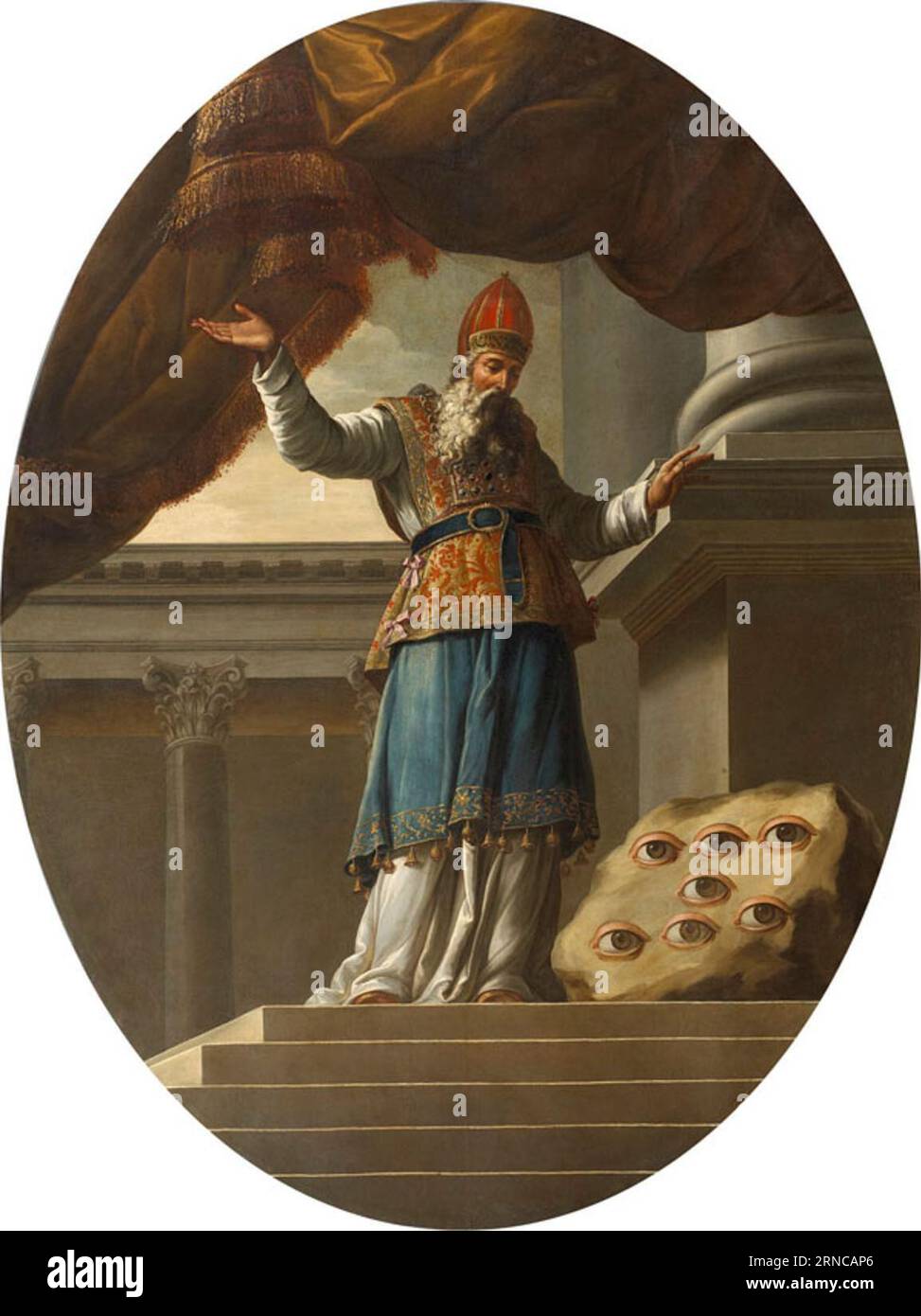 Ensemble du décor de la Chapelle des Pénitents blancs par Ambroise Crozat circa 1720 par Ambroise Crozat Banque D'Images
