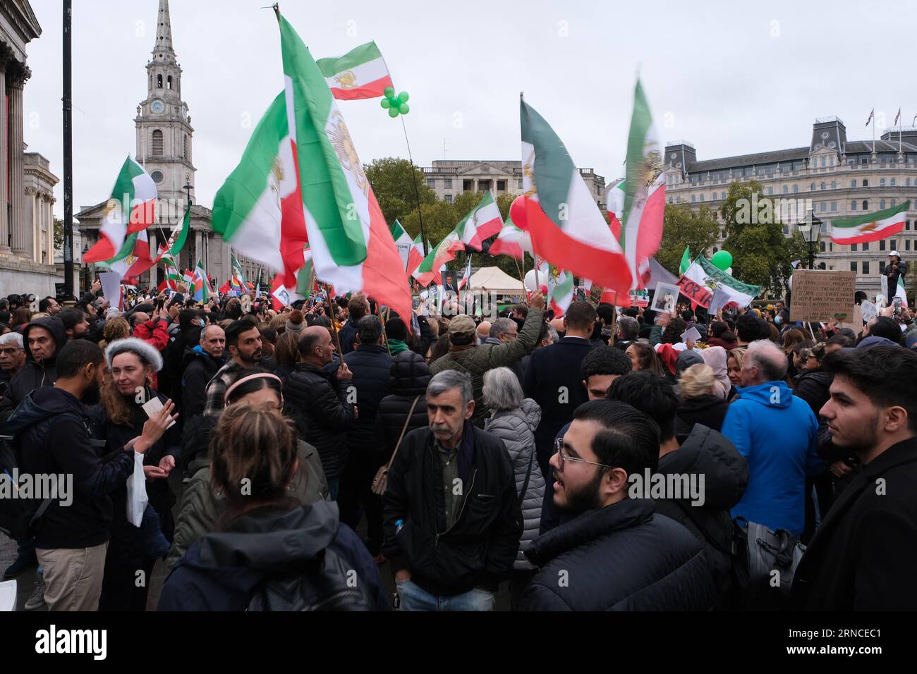 Trafalgar Square, Londres, Royaume-Uni. 5 novembre 2022. Les manifestants se rassemblent pour montrer leur colère après la mort de Mahsa Amini. Crédit Mark Lear / Alamy stock photo Banque D'Images