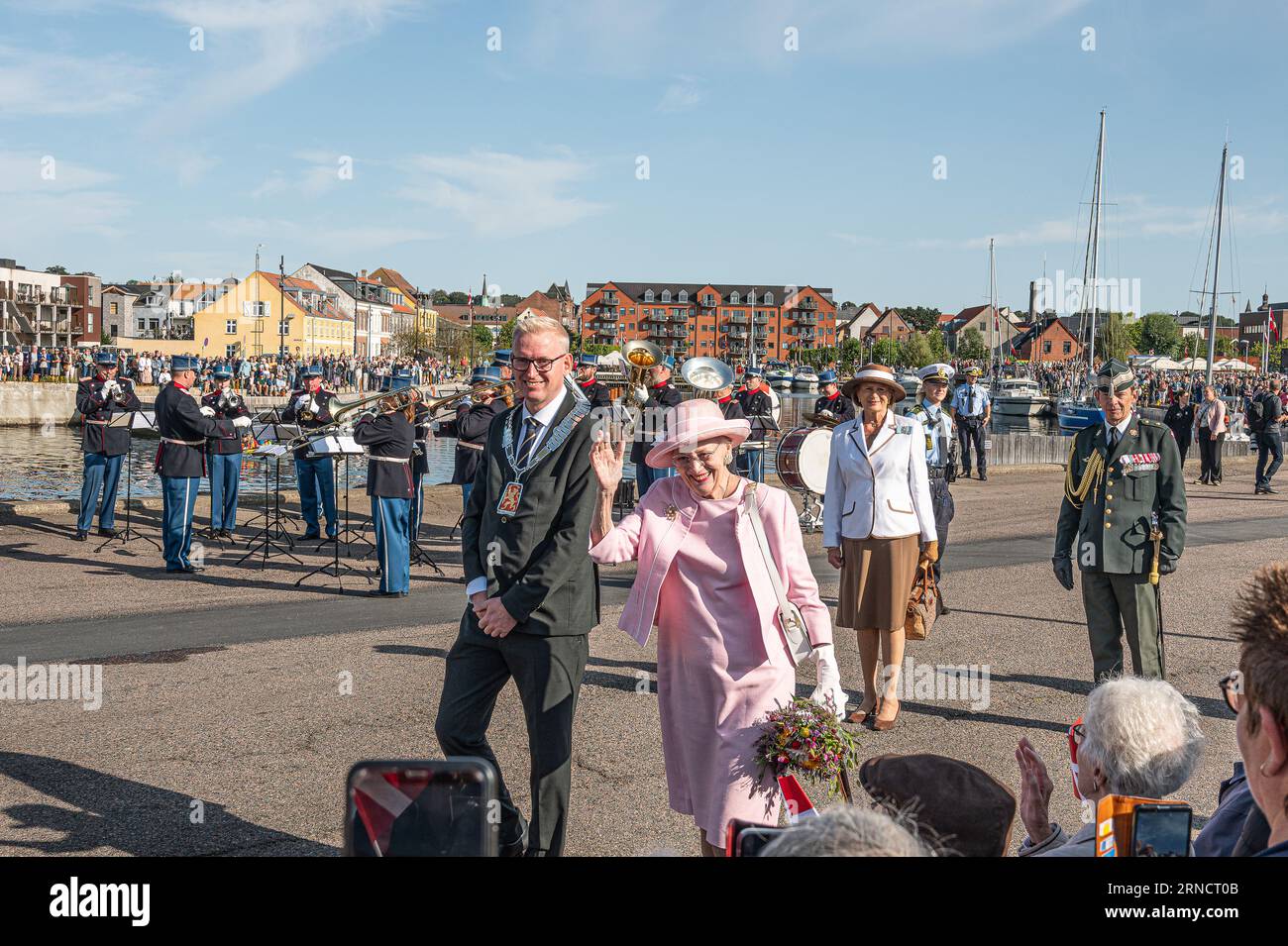 Le 1 septembre 2023, Fredericia Danemark, la reine Margrethe II de Danemark visite Fredericia Banque D'Images