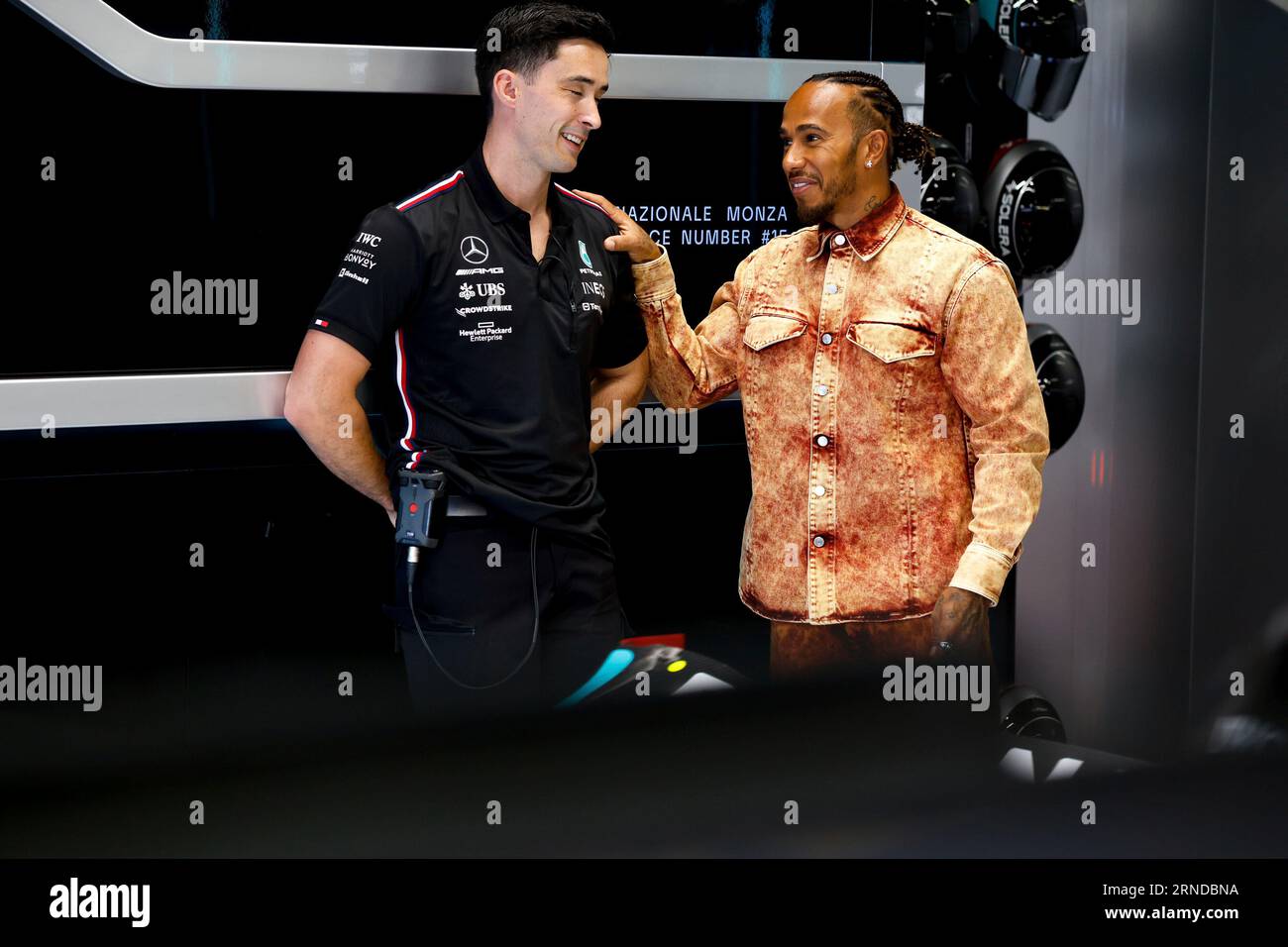 Monza, Italie. 1 septembre 2023. #44 Lewis Hamilton (GBR, Mercedes-AMG Petronas F1 Team), Grand Prix de F1 d'Italie à l'Autodromo Nazionale Monza le 1 septembre 2023 à Monza, Italie. (Photo de HIGH TWO) crédit : dpa/Alamy Live News Banque D'Images