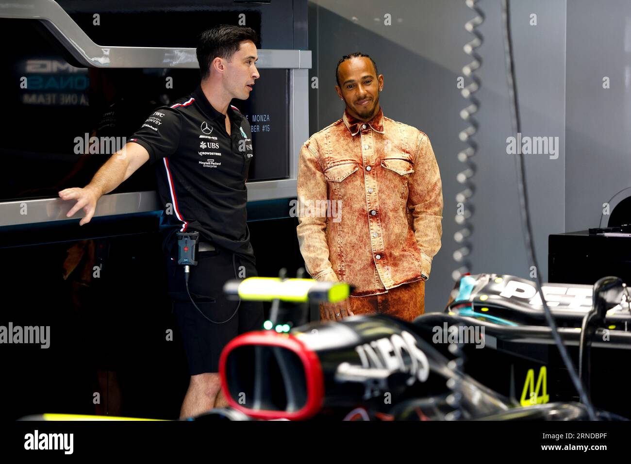 Monza, Italie. 1 septembre 2023. #44 Lewis Hamilton (GBR, Mercedes-AMG Petronas F1 Team), Grand Prix de F1 d'Italie à l'Autodromo Nazionale Monza le 1 septembre 2023 à Monza, Italie. (Photo de HIGH TWO) crédit : dpa/Alamy Live News Banque D'Images