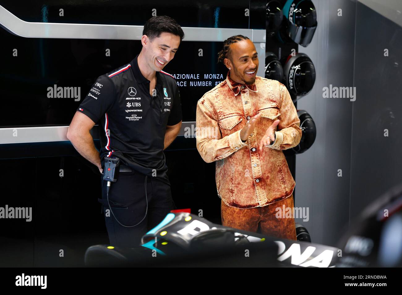 Monza, Italie. 1 septembre 2023. #44 Lewis Hamilton (GBR, Mercedes-AMG Petronas F1 Team), Grand Prix de F1 d'Italie à l'Autodromo Nazionale Monza le 1 septembre 2023 à Monza, Italie. (Photo de HIGH TWO) crédit : dpa/Alamy Live News Banque D'Images