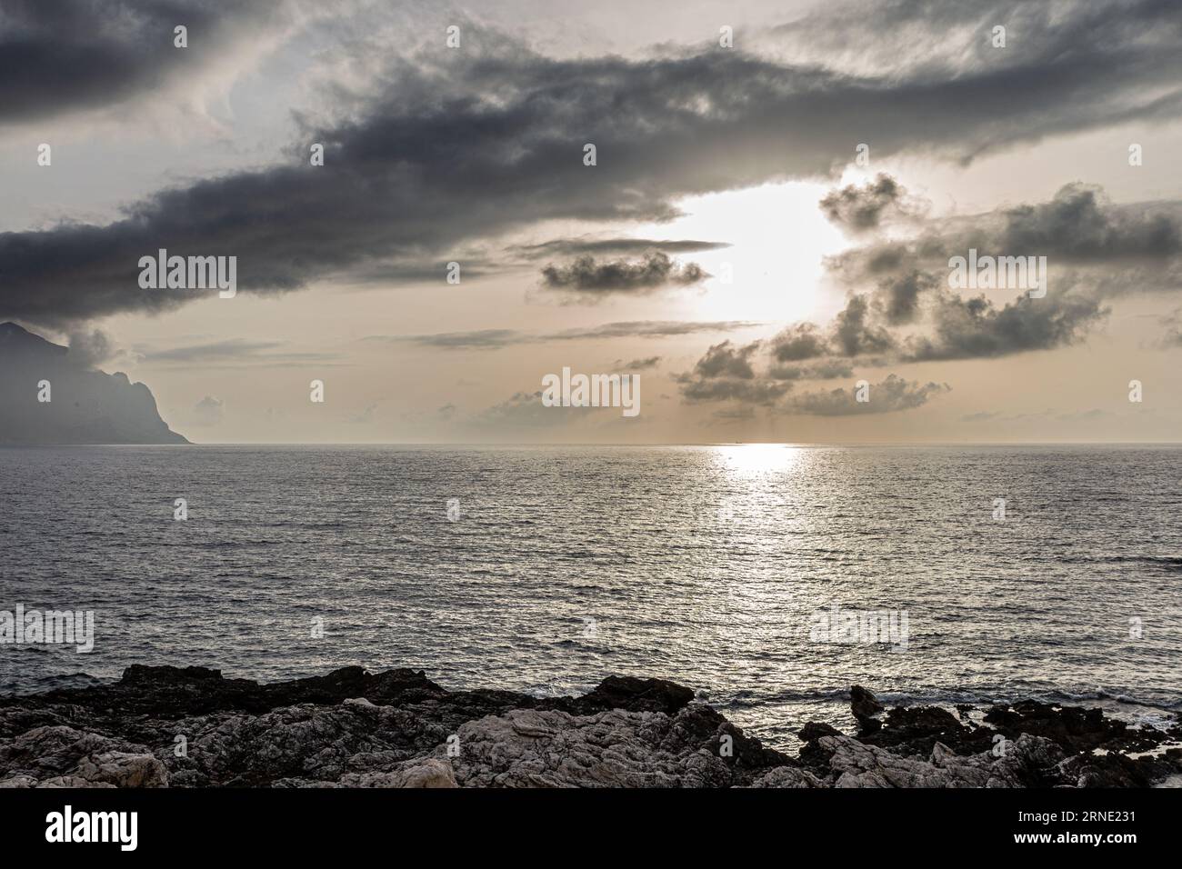 Photo panoramique de la splendide côte sicilienne Banque D'Images