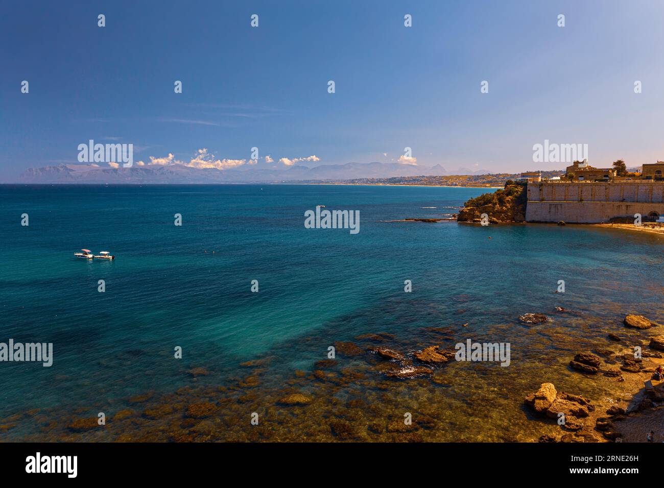 Photo panoramique de la splendide côte sicilienne Banque D'Images