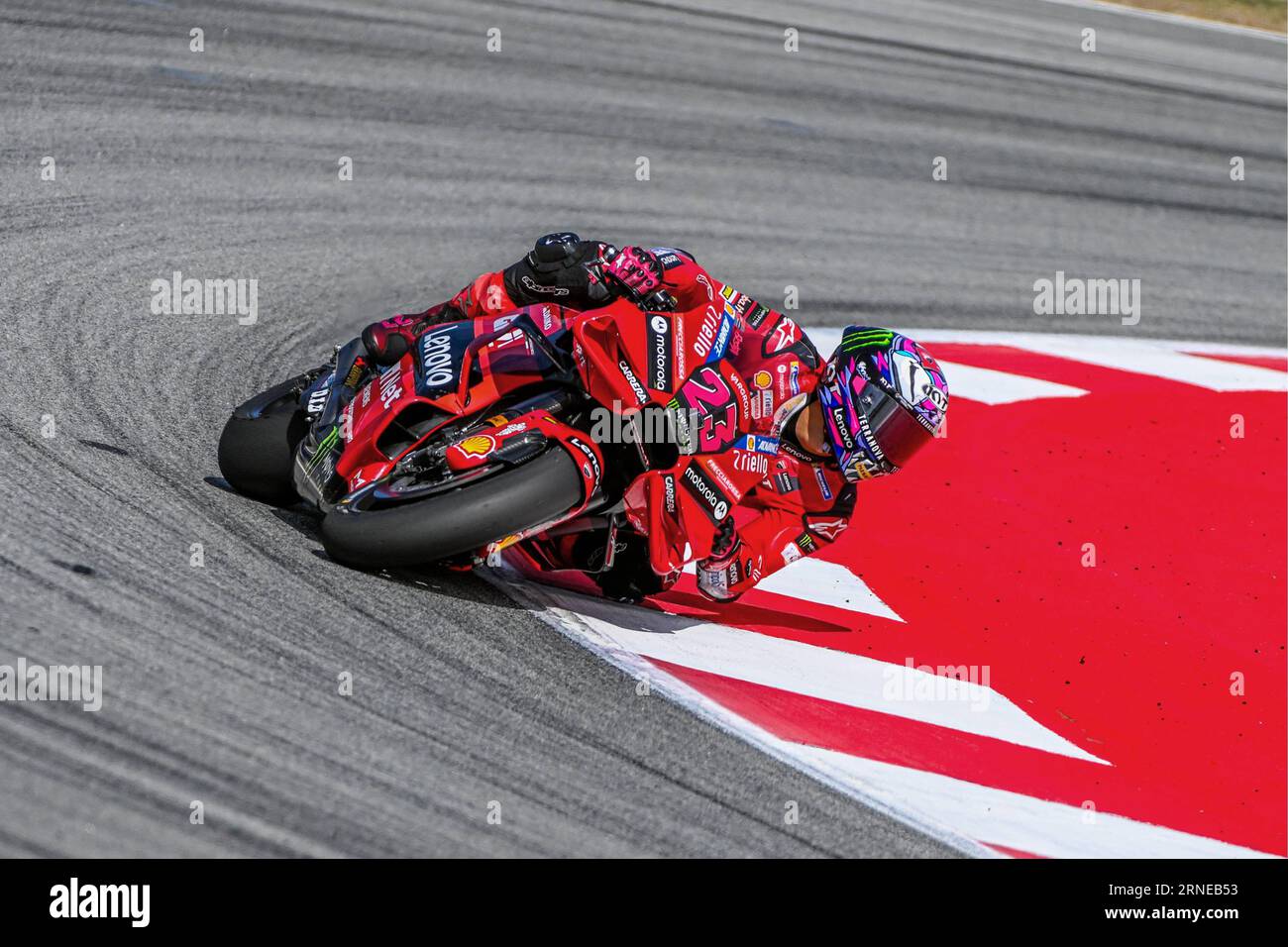 1 septembre 2023 : circuit de Barcelona-Catalunya, Barcelone, Espagne : Enea Bastianini (23) d'Italie et Ducati Team lors des essais libres MOTO GP 1 du Grand Prix de Catalogne sur le circuit de Montmelo Banque D'Images