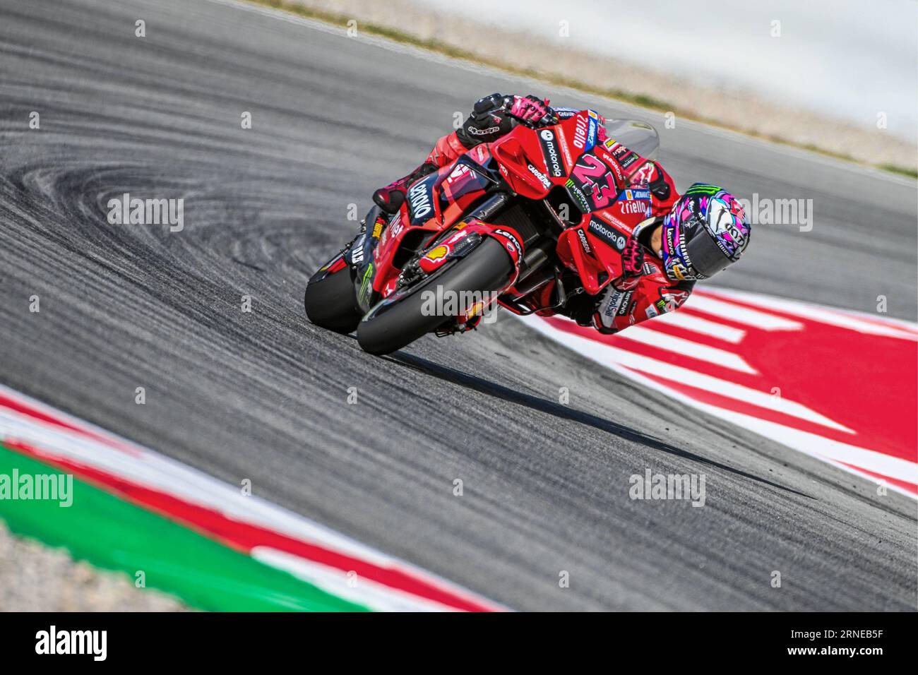 1 septembre 2023 : circuit de Barcelona-Catalunya, Barcelone, Espagne : Enea Bastianini (23) d'Italie et Ducati Team lors des essais libres MOTO GP 1 du Grand Prix de Catalogne sur le circuit de Montmelo Banque D'Images