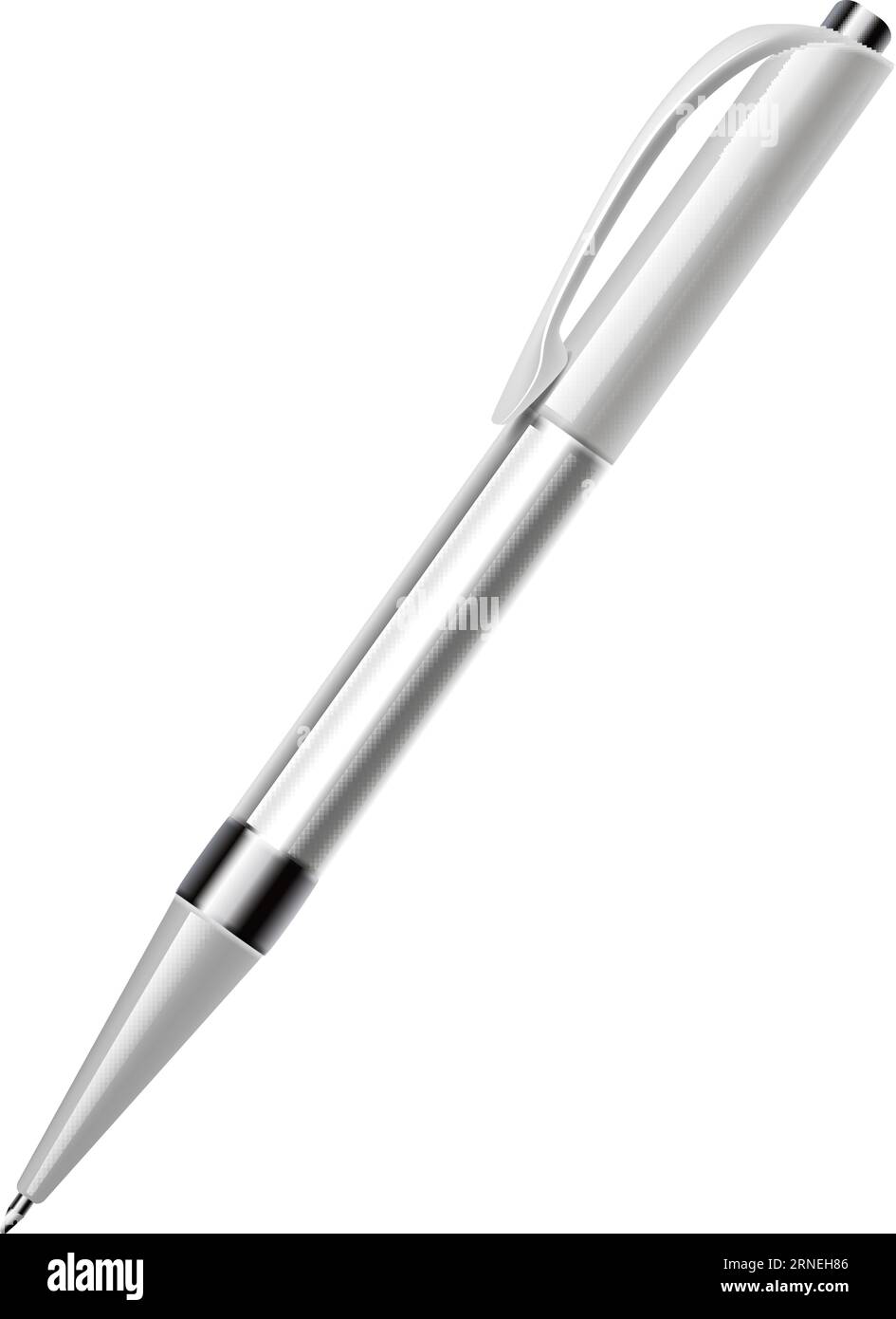 Maquette de stylo de marque bureautique. Outil d'affaires réaliste Illustration de Vecteur