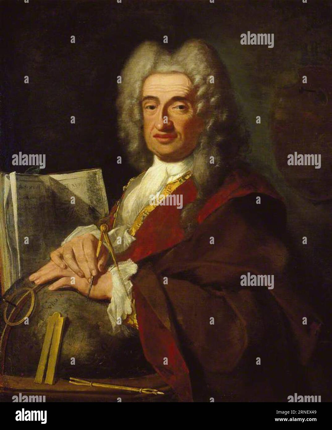 Portrait de Luca Carlevarijs circa 1724 par Bartolomeo Nazari Banque D'Images