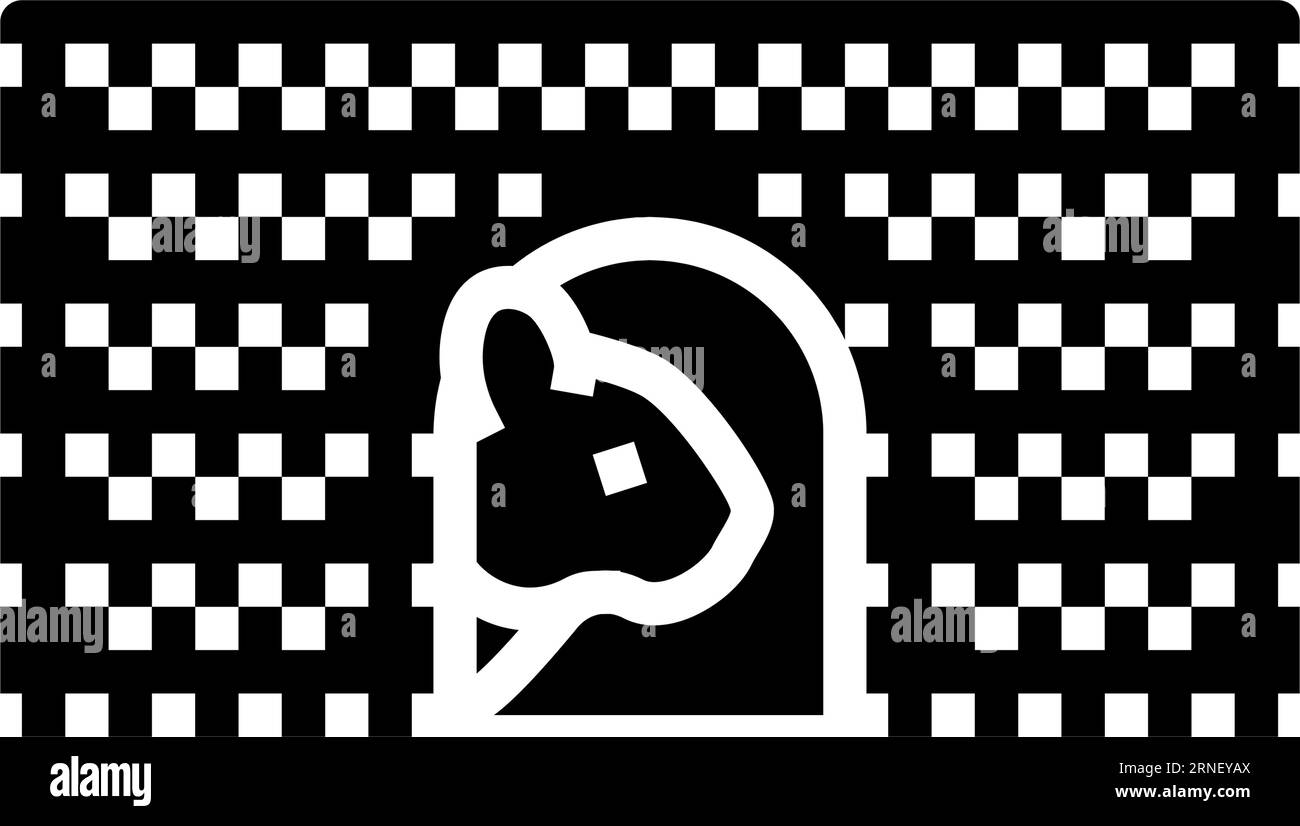 illustration vectorielle de glyphe d'animal de compagnie de hamster house Illustration de Vecteur