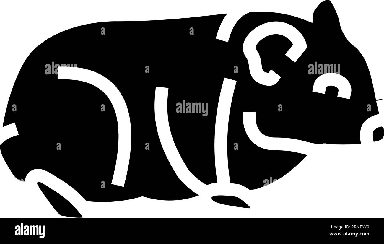 hamster standing pet glyph icon vector illustration Illustration de Vecteur