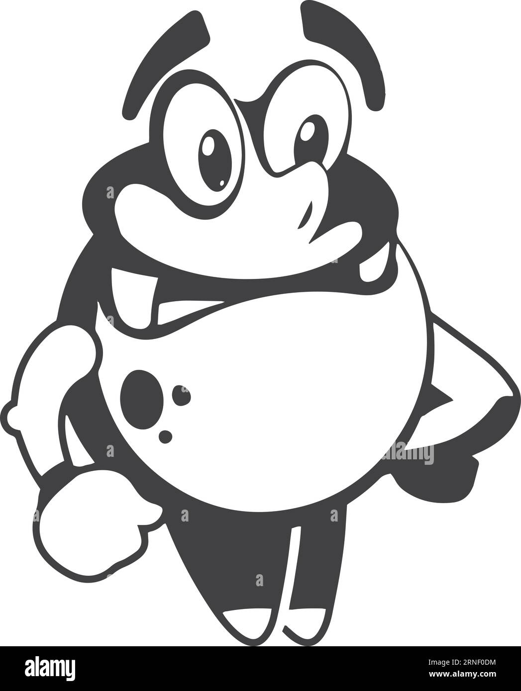 Icône de monstre excentrique. Personnage drôle. Mascotte amicale Illustration de Vecteur