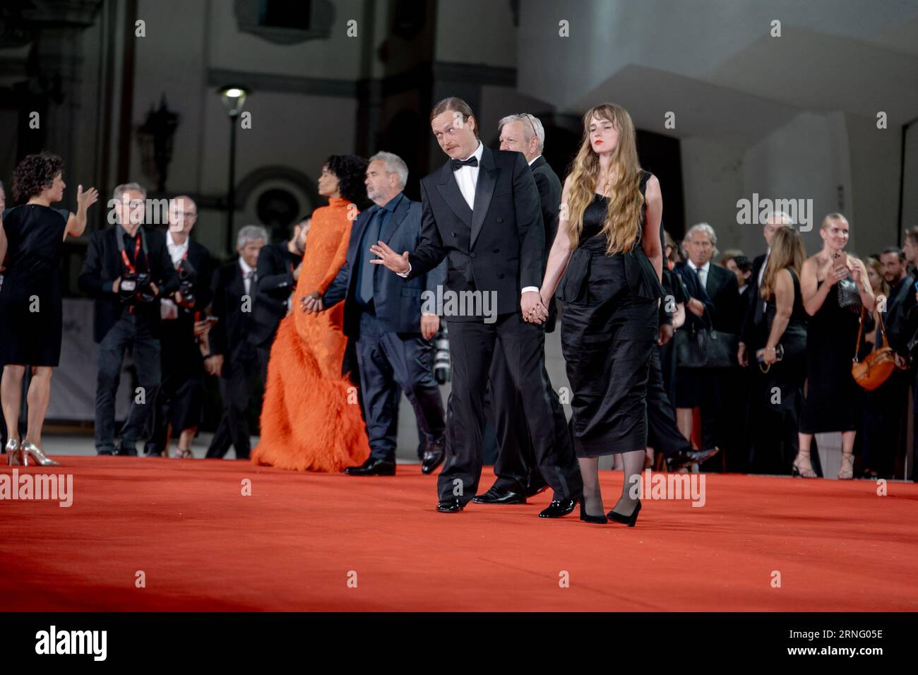 Venise, Italie. 31 août 2023. VENISE, ITALIE - 31 AOÛT : Katya Zvereva et Caleb Landry Jones assistent à un tapis rouge pour le film ''Dogman'' au 80e Festival International du film de Venise le 31 août 2023 à Venise, en Italie. (Photo de Luca Carlino/NurPhoto) crédit : NurPhoto SRL/Alamy Live News Banque D'Images