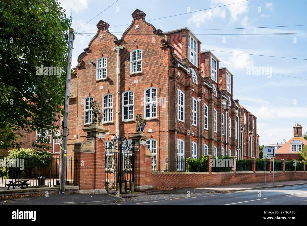 King Edward VII Academy, anciennement King Edward VII Grammar School, King's Lynn. Banque D'Images