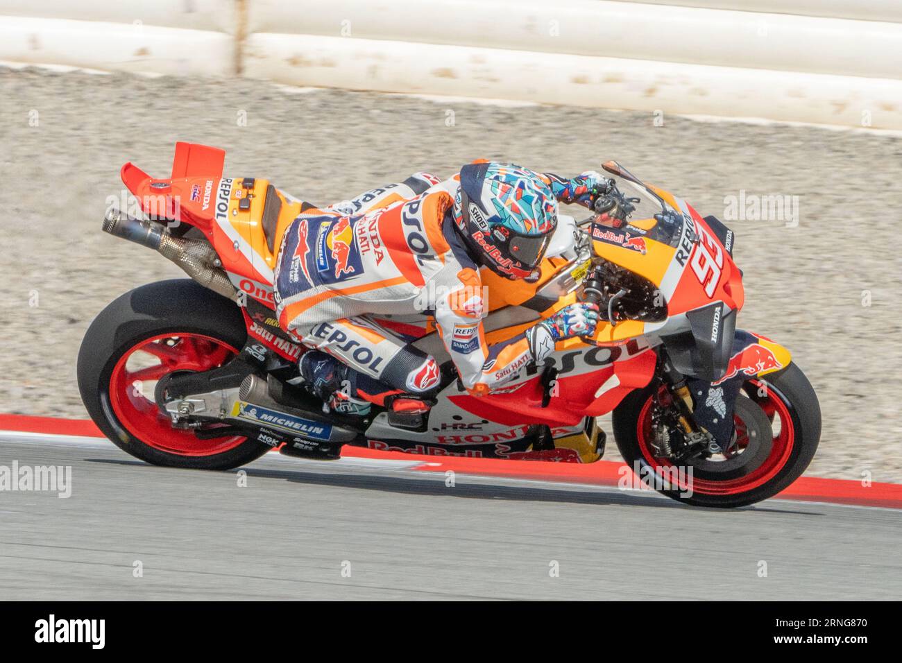 Barcelone, Espagne. 01 septembre 2023. 93 Marc Marquez Repsol Honda Team lors des essais libres MotoGP Gran Premi Monster Energy de Catalunya vendredi 1-2-3 septembre 2023, au circuit de Barcelona-Catalunya à Barcelone, Espagne. Crédit : Agence photo indépendante/Alamy Live News Banque D'Images