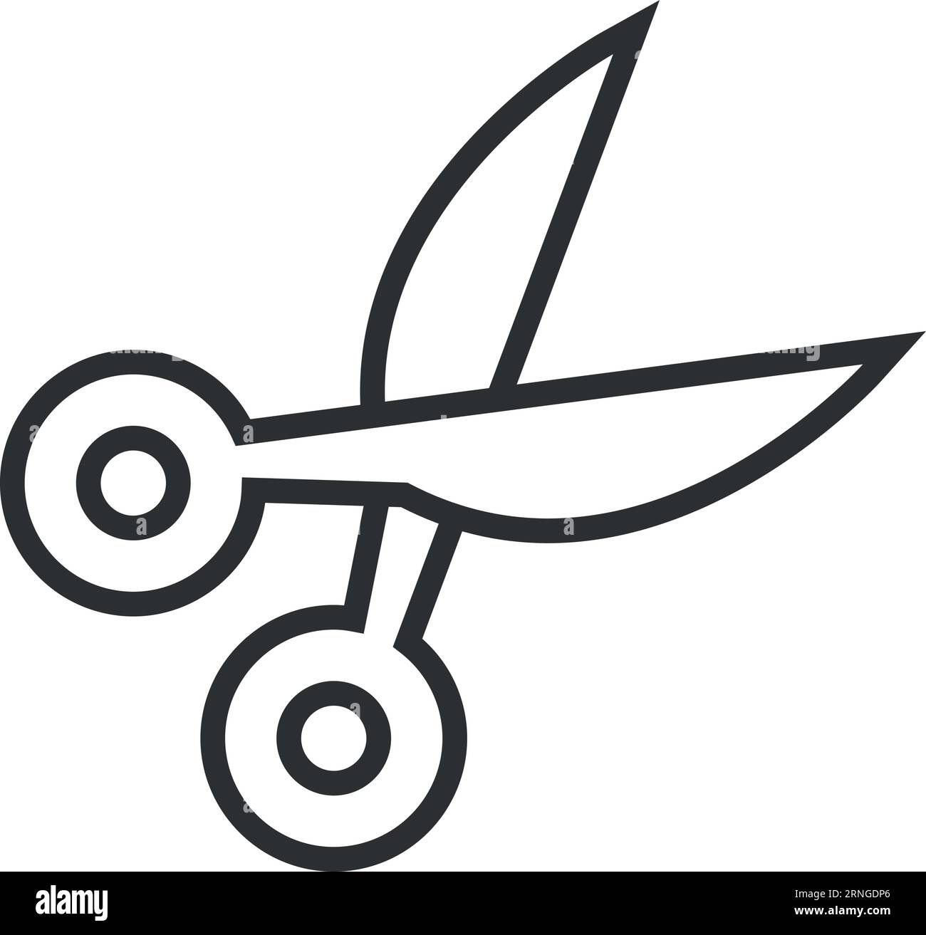 Icône de ligne de ciseaux. Outil sur mesure. Matériel de couture Illustration de Vecteur