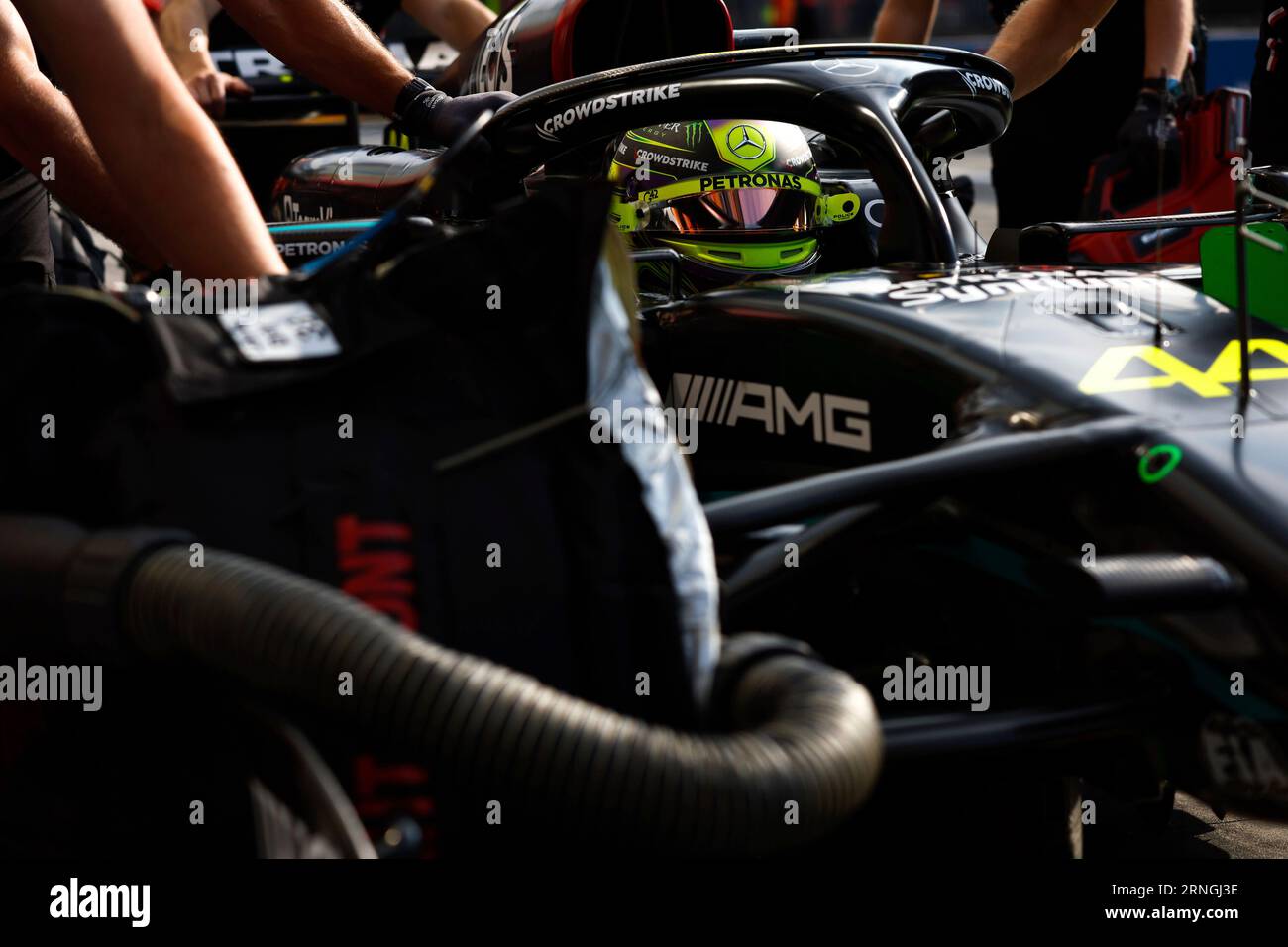Monza, Italie. 1 septembre 2023. #44 Lewis Hamilton (GBR, Mercedes-AMG Petronas F1 Team), Grand Prix de F1 d'Italie à l'Autodromo Nazionale Monza le 1 septembre 2023 à Monza, Italie. (Photo de HIGH TWO) crédit : dpa/Alamy Live News Banque D'Images
