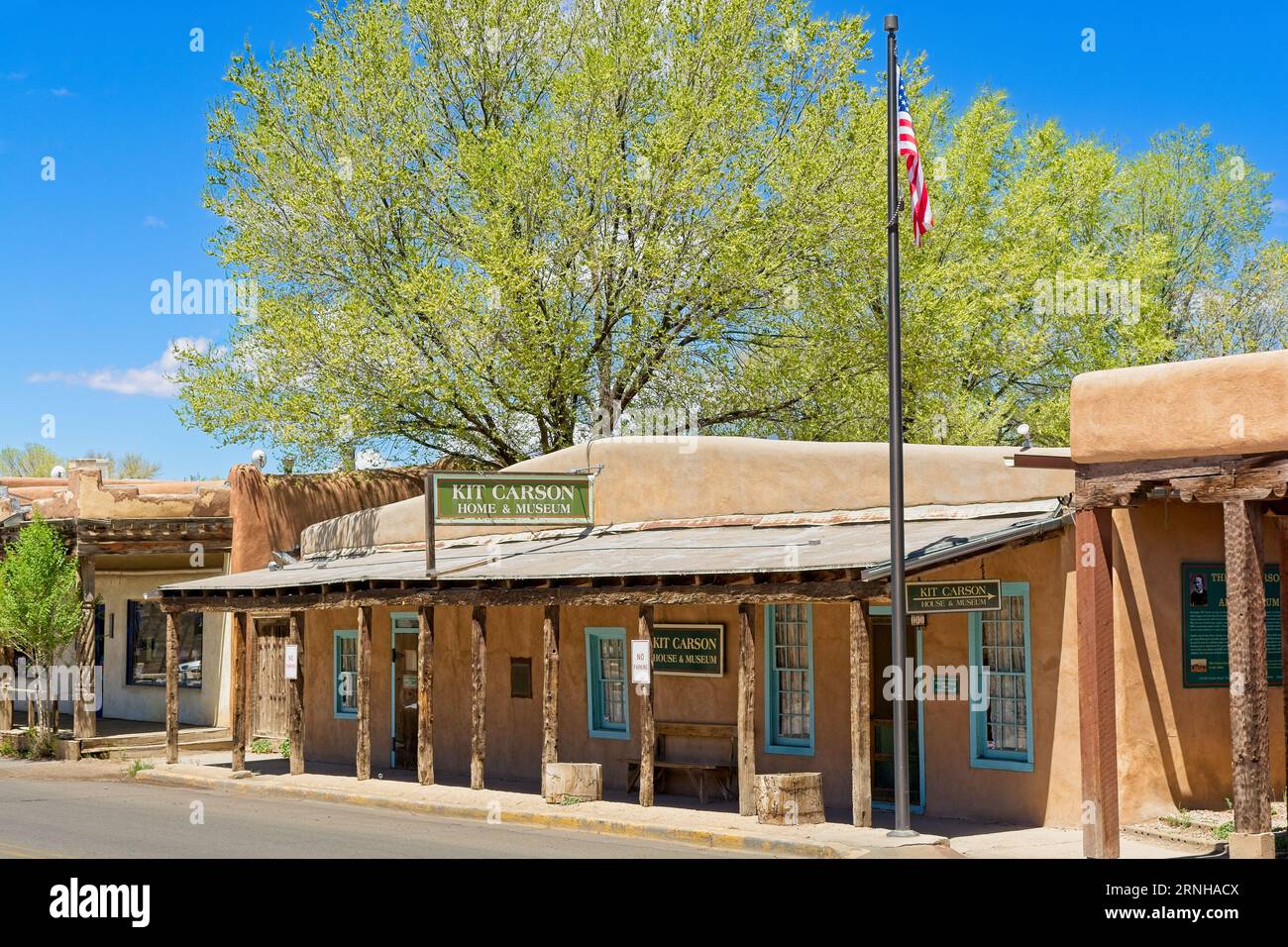 Kit Carson maison et musée dans le quartier historique de Taos Nouveau Mexique Banque D'Images