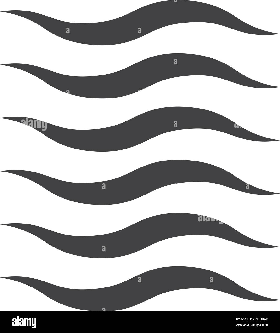 Traits d'encre. Lignes lisses. Symbole de mouvement de courbe Illustration de Vecteur